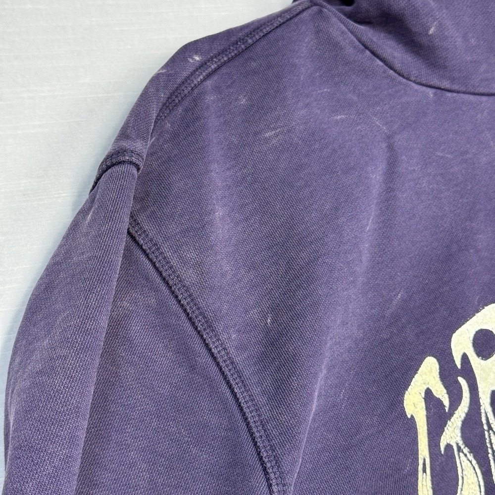 Grateful Dead Lucky Brand Hoodie Mens Large Purple Modern Distressed Look - Picture 7 of 13